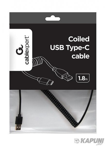 Кабель спіральний USB 2.0 A-тато/С-тато, CC-USB2C-AMCM-6 CC-USB2C-AMCM-6 фото