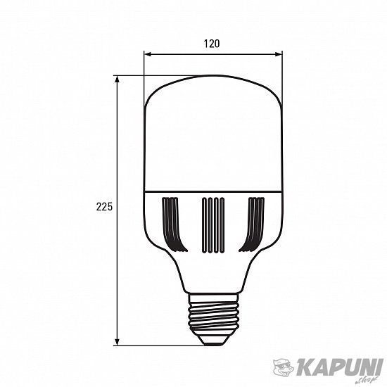 LED Лампа високопотужна 40W-E40-6500K EUROLAMP LED-HP-40406 фото