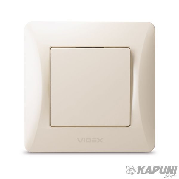 Вимикач одноклавішний кремовий VIDEX BINERA, 250 V, IP20 VF-BNSW1-CR 24678 фото