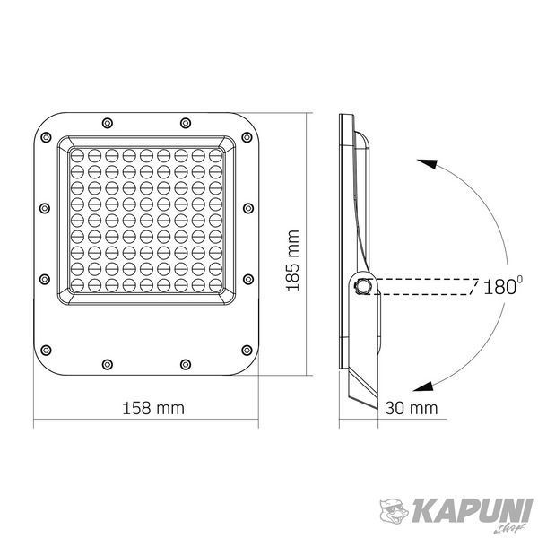 LED прожектор PREMIUM VIDEX F2 50W 5000K VL-F2-505G 25958 фото