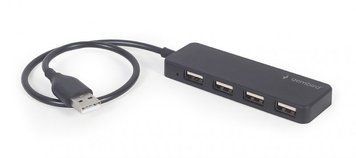 Хаб на 4 порта USB 2.0, пластик, черный Gembird UHB-U2P4-06 UHB-U2P4-06 фото