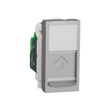 Комп'ютерна розетка Schneider Electric Unica New RJ45 кат. 5 STP 1 модуль алюміній NU341230 NU341230 фото