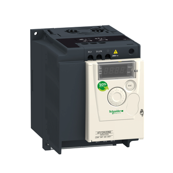 Частотный преобразователь Schneider Electric ПЕРЕТВОРЮВАЧ ЧАСТОТИ ATV12 2,2кВт 220 В, однофазное живлення, з радіатором ATV12HU22M2 ATV12HU22M2 фото