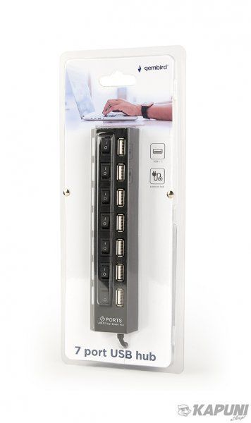 Хаб Gembird на 7 портов USB 2.0 UHB-U2P7-03 UHB-U2P7-03 фото