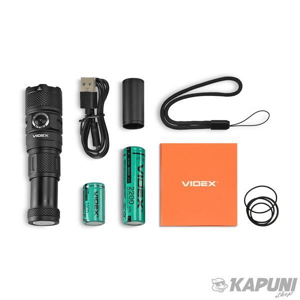 Портативний світлодіодний ліхтарик VIDEX 1500Lm 5000K VLF-A298 28360 фото