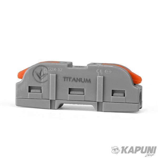 Клемник швидкого монтажа 1+1п серый PA TITANUM, 250 V TF-KNG-221 29048 фото