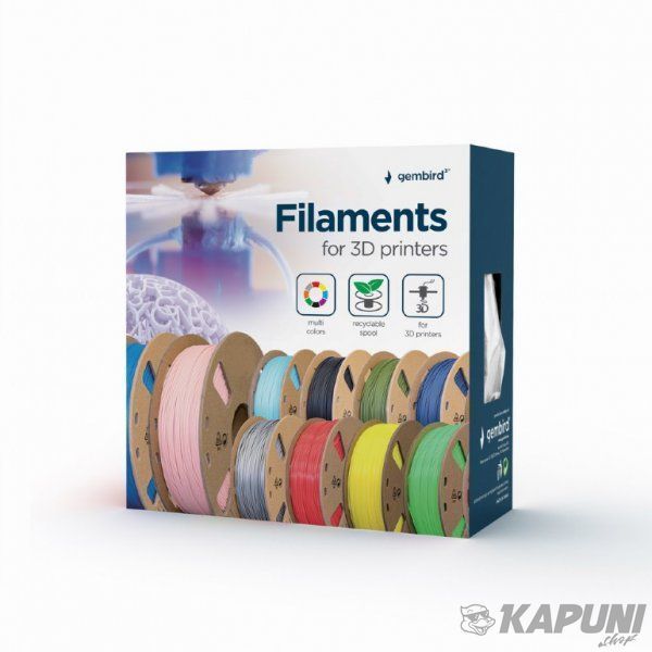 Филамент для 3D-принтера, PLA+, 1.75 мм, белый Gembird 3DP-PLA+1.75-02-W 3DP-PLA+1.75-02-W фото