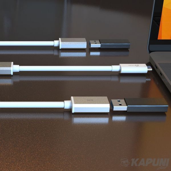 Кабель-адаптер OTG USB 3.1, USB-C тато/USB-A-мамо, 0.1 м J5create JUCX05-N фото