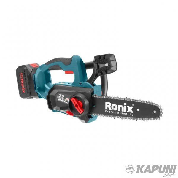 Аккумуляторная цепная пила Ronix 20Вт, 10", 4Ач 8651 8651 фото