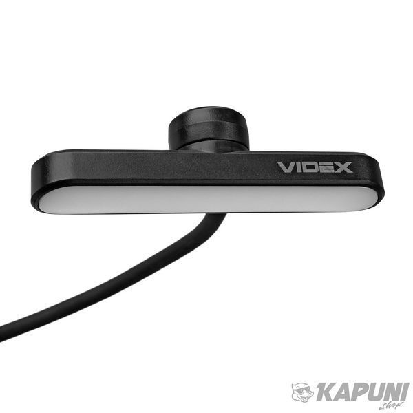 LED Світильник акумуляторний для читання VIDEX Black, 60 Lm, 3000/4000/6500K, Li-pol 3.7V 1000mAh вбудований VL-NL134B 29269 фото