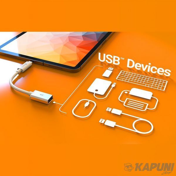 Кабель-адаптер OTG USB 3.1, USB-C тато/USB-A-мамо, 0.1 м J5create JUCX05-N фото