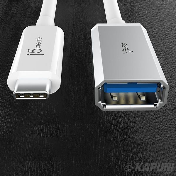 Кабель-адаптер OTG USB 3.1, USB-C тато/USB-A-мамо, 0.1 м J5create JUCX05-N фото