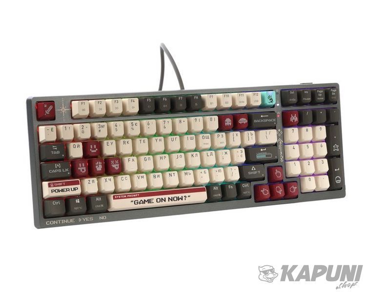 Клавіатура механічна ігрова, USB, RGB підсвічування, BLMS Red Plus Switch Bloody 2717.7 фото