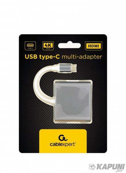 Адаптер-переходник USB-C на HDMI/USB 3.0/USB-C Cablexpert A-CM-HDMIF-02-SG A-CM-HDMIF-02-SG фото
