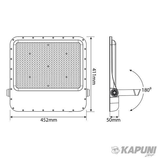 LED прожектор VIDEX PREMIUM F2 400W 5000K 220V VL-F2-4005G 28448 фото