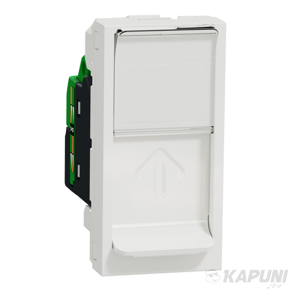 Комп'ютерна розетка Schneider Electric Unica New RJ45 кат. 6 UTP 1 модуль біла NU341418 NU341418 фото
