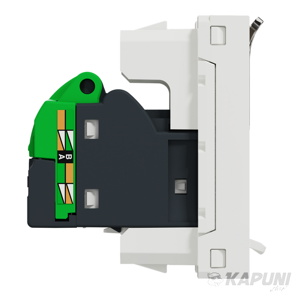 Комп'ютерна розетка Schneider Electric Unica New RJ45 кат. 6 UTP 1 модуль біла NU341418 NU341418 фото
