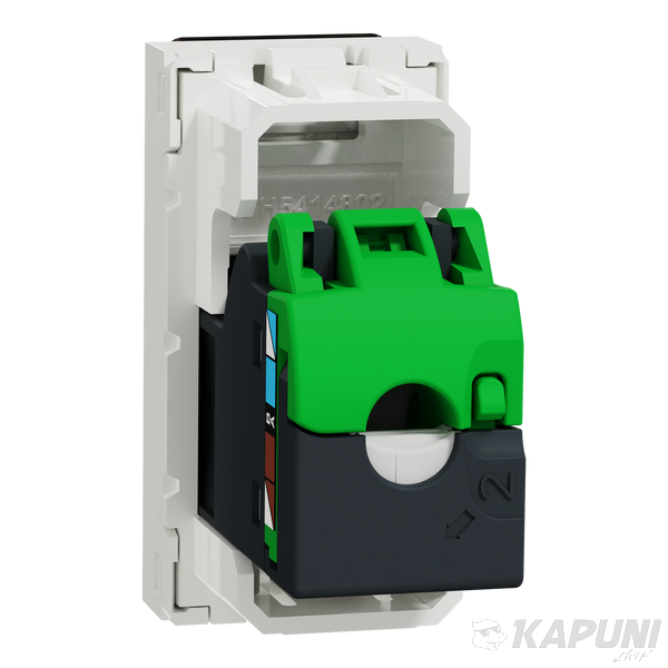 Комп'ютерна розетка Schneider Electric Unica New RJ45 кат. 6 UTP 1 модуль біла NU341418 NU341418 фото