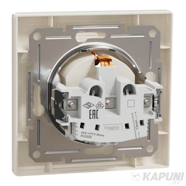 Розетка Schneider Electric Asfora з заземленням кремова EPH2900123 EPH2900123 фото
