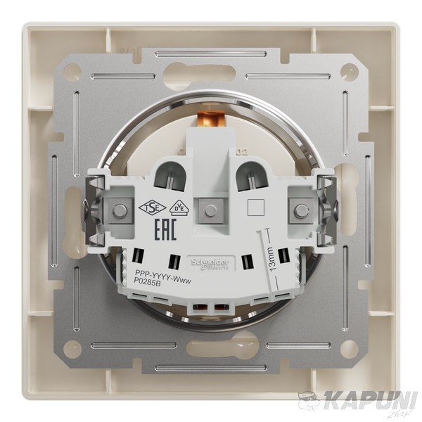 Розетка Schneider Electric Asfora з заземленням кремова EPH2900123 EPH2900123 фото