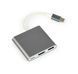 Адаптер-переходник USB-C на HDMI/USB 3.0/USB-C Cablexpert A-CM-HDMIF-02-SG A-CM-HDMIF-02-SG фото 1