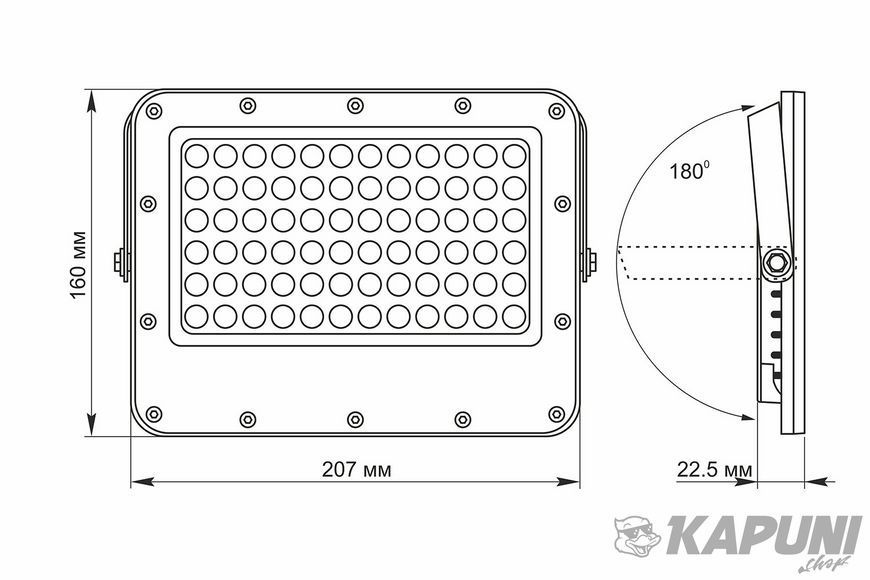 LED прожектор автономний VIDEX 1000LM 5000K 3.2V VL-FSO2-505 27063 фото