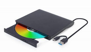 Внешний DVD-привод, USB 3.0 (+Type-C), черный Gembird DVD-USB-03 DVD-USB-03 фото