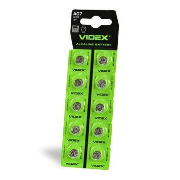 Батарейка часовая VIDEX AG 7/LR926 BLISTER CARD 10 шт. AG7/10B/1.5V 23423 фото