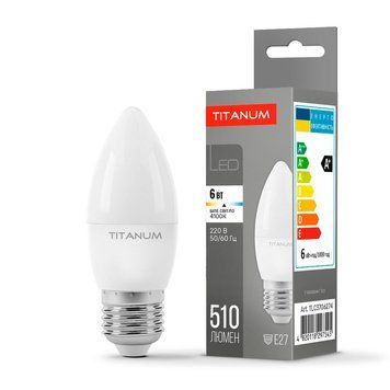 LED лампа TITANUM C37 6W E27 4100K TLС3706274 24998 фото