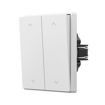 Вимикач двоклавішний прохідний білий матовий VIDEX NOTA, 250 V, IP20 VF-NT-SW2P-WH 28849 фото