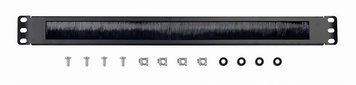 Кабельний органайзер 1U 19" з щіткою посередині Cablexpert 19A-BRUSH-02 фото
