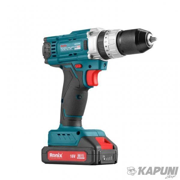 Шуруповерт акумуляторний 16В, 1.5Ач x 2 Ronix 8615 8615 фото