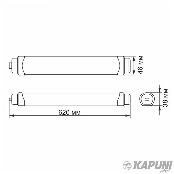 LED светильник IP65 линейный магістральний VIDEX 18W 0,6М 5000K VL-BNWL-18065 24637 фото