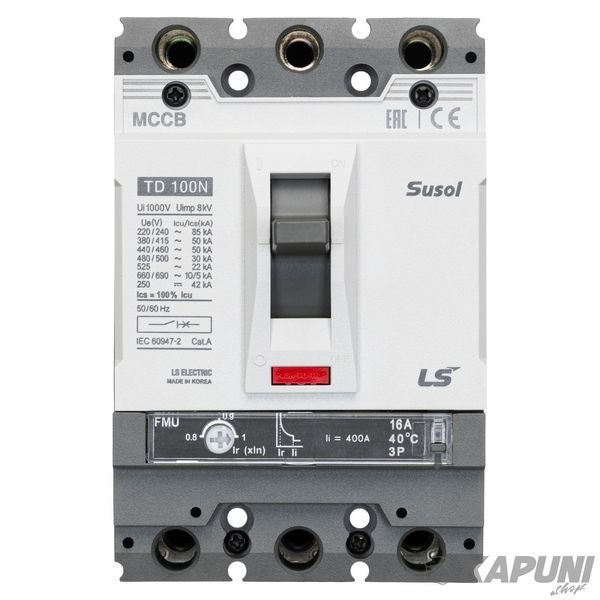 Автоматический выключатель LS ELECTRIC TD100N 3P 16 А 50 кА 0102008800 0102008800 фото