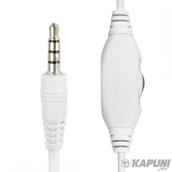 Навушники стерео накладні, з мікрофоном, 3.5 Jack 1x4-pin, білий з червоним Gembird MHS-03-WTRD MHS-03-WTRD фото