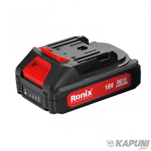 Шуруповерт акумуляторний 16В, 1.5Ач x 2 Ronix 8615 8615 фото