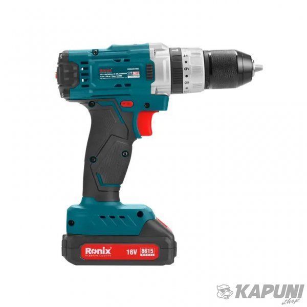 Шуруповерт акумуляторний 16В, 1.5Ач x 2 Ronix 8615 8615 фото