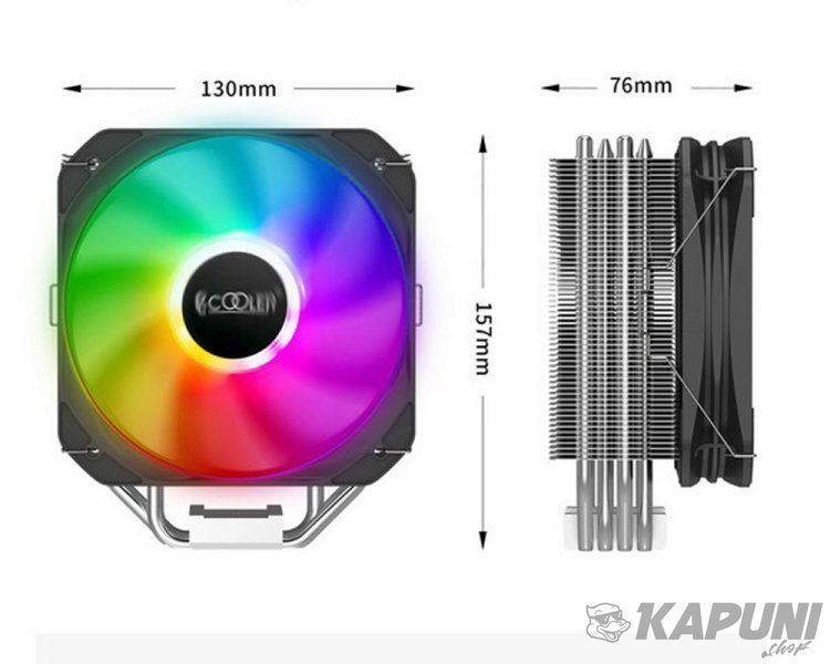 Кулер PCCOOLER універсальний, TDP 200 Вт, висота 157 мм, Hydraulic bearing PALADIN 400 ARGB PALADIN 400 ARGB фото