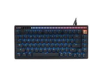 Клавіатура оптична ігрова, USB, RGB підсвічування, Alpha Optical Switch Bloody AT75 (Black) фото