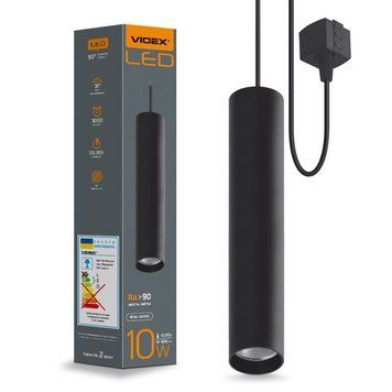 LED світильник підвісний трековий VIDEX 10W 4100K чорний VL-ST-10034B 26481 фото