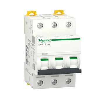 Автоматический выключатель Schneider Electric Acti9 iC60L 3P, 10А, кривая B A9F93310 A9F93310 фото