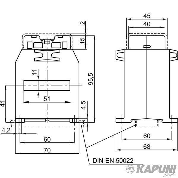 Трансформатор струму вимірювальний FRER TAC050 400 А 50&times;10 400/5 TAC050400X05 TAC050400X05 фото