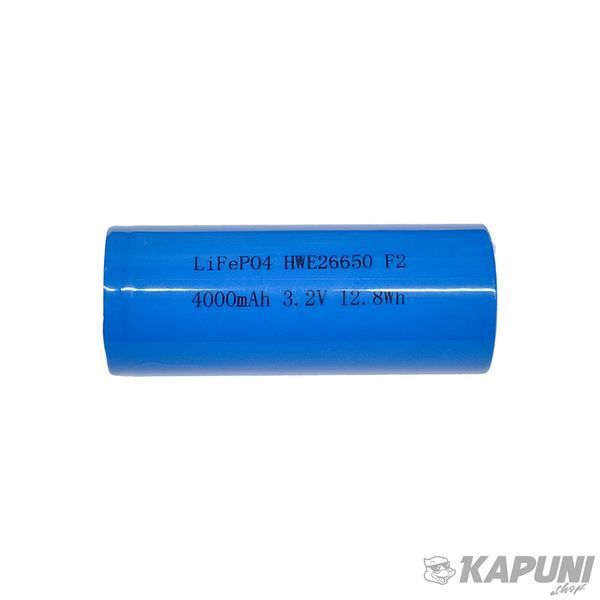 Акумулятор IFR26650 3.2V 4000mAh LiFePo4 IFR26650_EUROLAMP фото