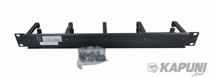 Кабельный органайзер 1U 19" металлический с 5 пластиковыми кольцами Cablexpert 19C-CM-03 фото