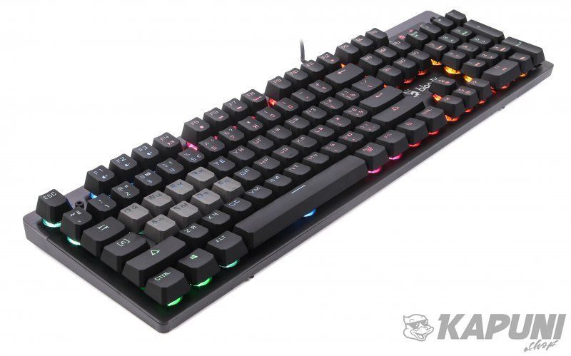 Клавиатура USB, игровая, Mecha-like (гибридные) переключатели, 5-зонная подсветка, алюминиевая накладка Bloody B500N Bloody (Grey) B500N Bloody (Grey) фото