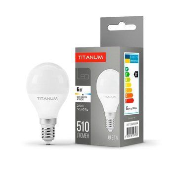 LED лампа TITANUM G45 6W E14 4100K TLG4506144 24999 фото