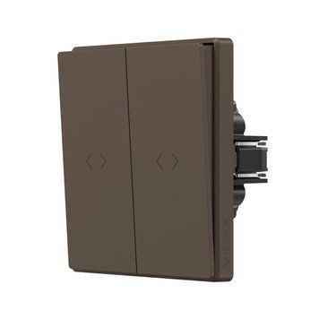 Выключатель двухклавишный перекрестный мокко VIDEX NOTA, 250 V, IP20 VF-NT-SW2I-BR 29293 фото