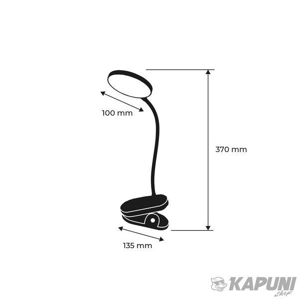 LED Світильник настільний 5W-2800-6500K Type-C+Battery EUROLAMP LED-TLB-5W(P) фото