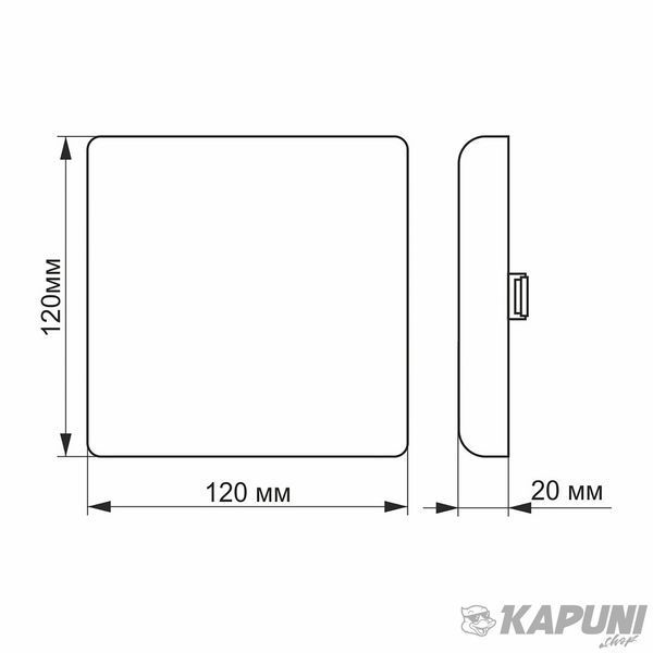 LED світильник безрамковий квадратний VIDEX 15W 4100K VL-DLFS-154 25142 фото