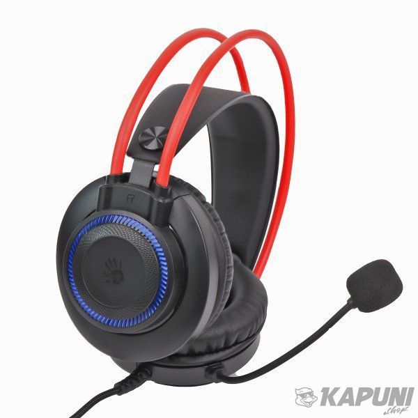 Ігрові навушники з мікрофоном, підсвічування 7 кольорів Bloody G200S Bloody (Black+Red) G200S Bloody (Black+Red) фото